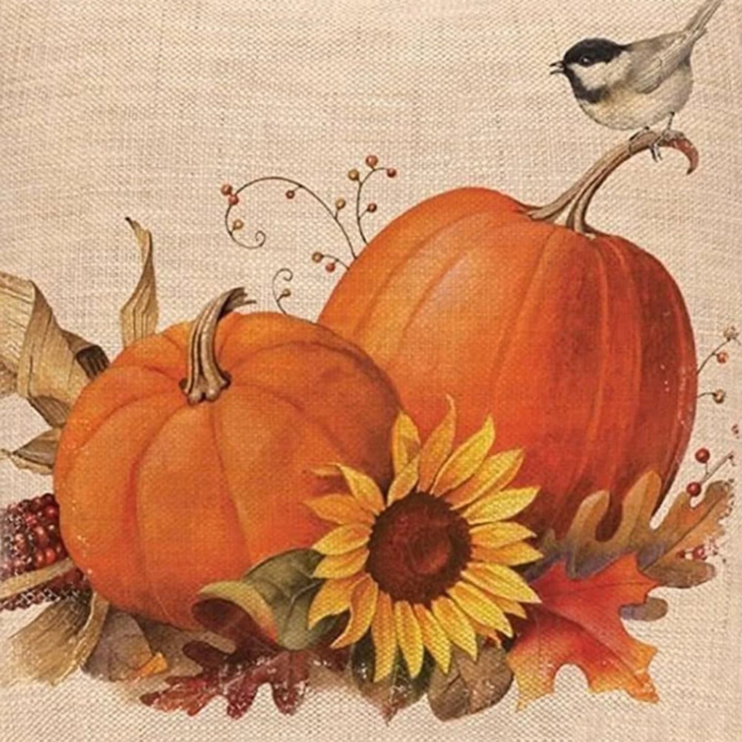 Fall Pillow Covers 18X18 Set of 4 for Fall Decor Pumpkin Maple Leaves Sunflower Vase Outdoor Fall Pillows Decorative Throw Pillows Farmhouse Thanksgiving Autumn Cushion Case