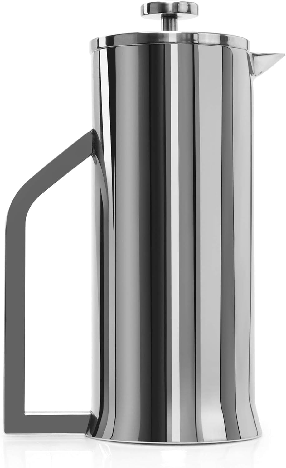 French Press Coffee Maker - Stainless Steel Double Wall Vacuum Insulated - Large Thermal Brewer 34 Oz 1000 Ml Polished
