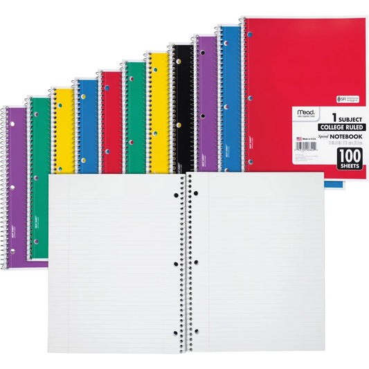 , MEA06622BD, One-Subject Spiral Notebook, 12 / Bundle