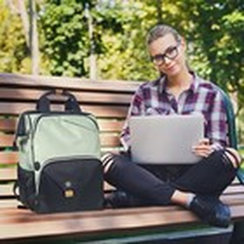 Laptop Backpack, Travel Backpack for Women,Work Backpack, Nurse Green Black