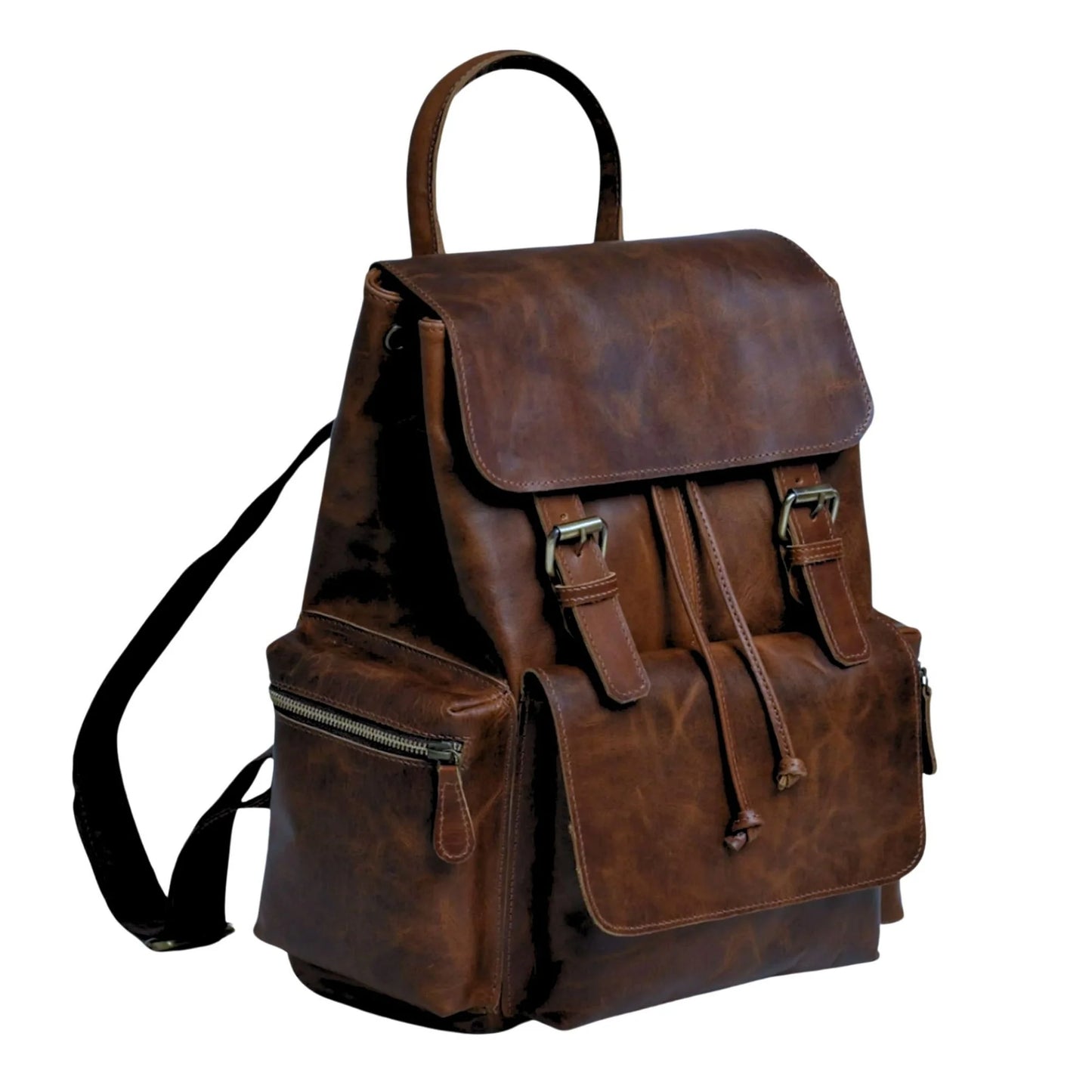 Leather Backpack for Men Laptop Backpack - 16" Collegiate Backpack for Adults