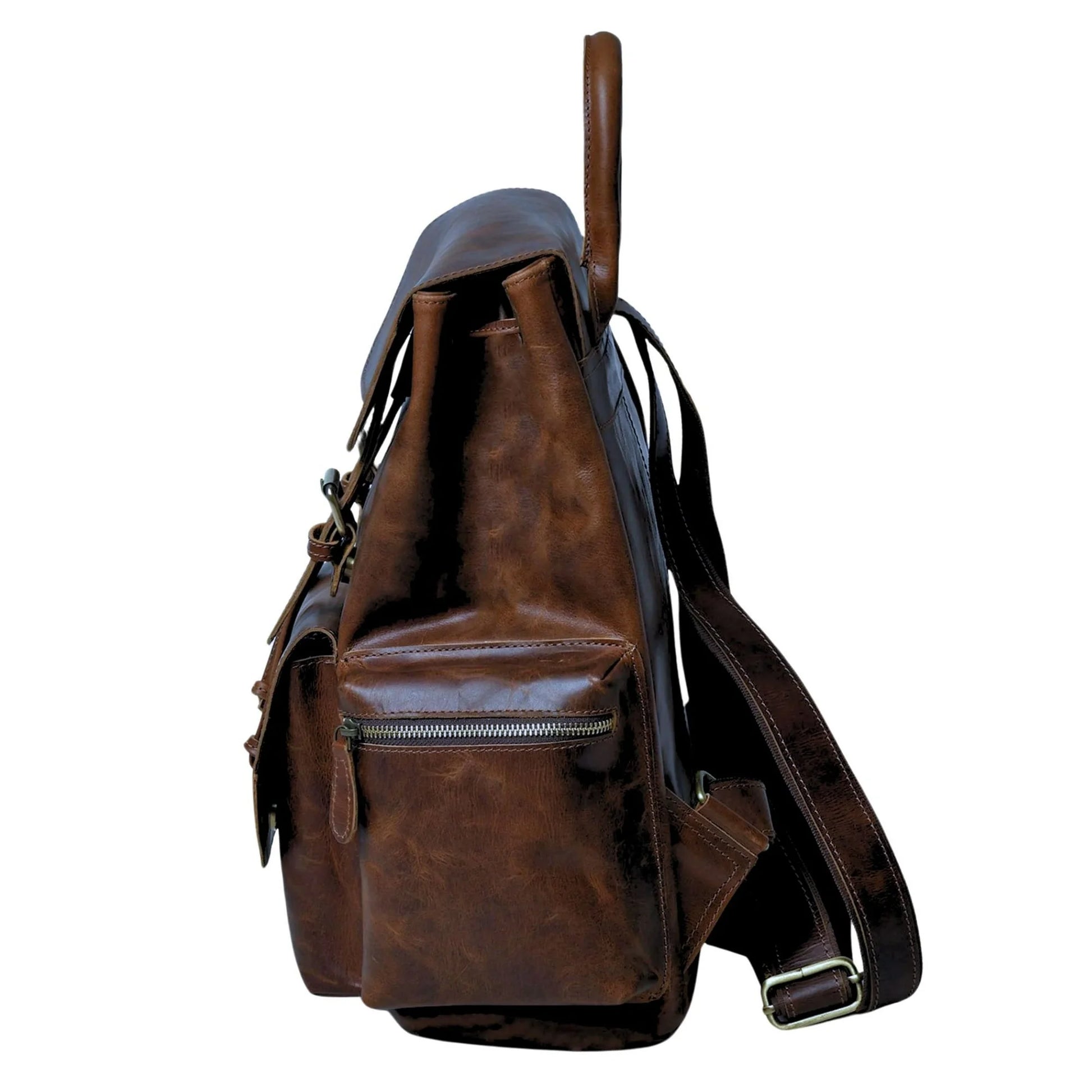 Leather Backpack for Men Laptop Backpack - 16" Collegiate Backpack for Adults