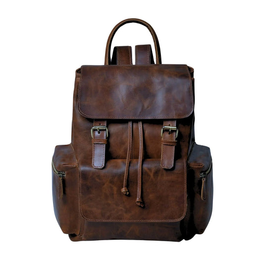 Leather Backpack for Men Laptop Backpack - 16" Collegiate Backpack for Adults