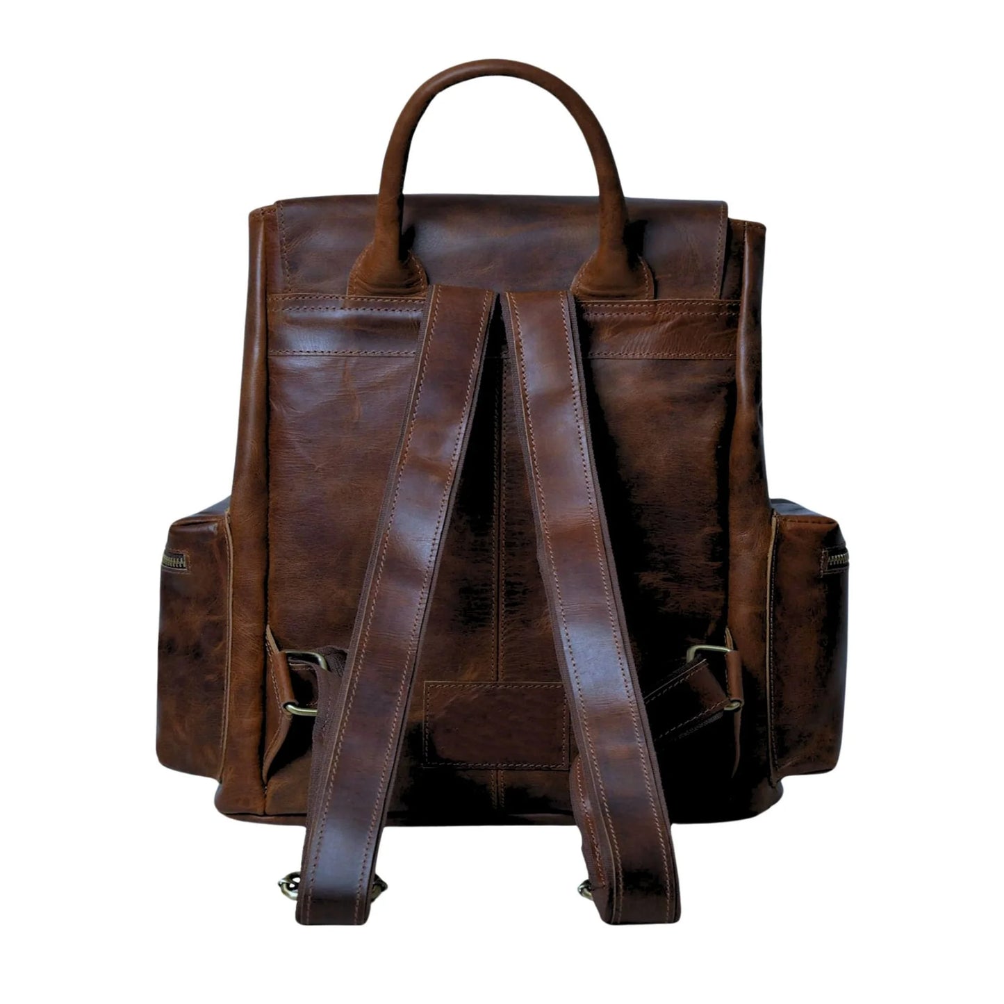 Leather Backpack for Men Laptop Backpack - 16" Collegiate Backpack for Adults