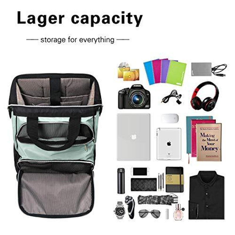 Laptop Backpack, Travel Backpack for Women,Work Backpack, Nurse Green Black